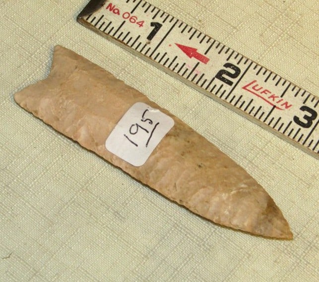 Point: 3 7/16" fluted Dalton point,not examined for coa