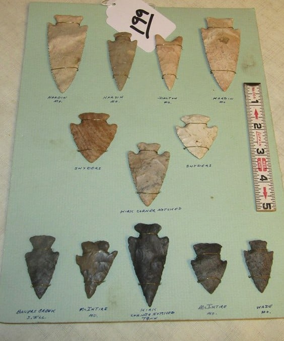 12 points: Cardboard display with 12 named points, some locatioins, not examined for coa