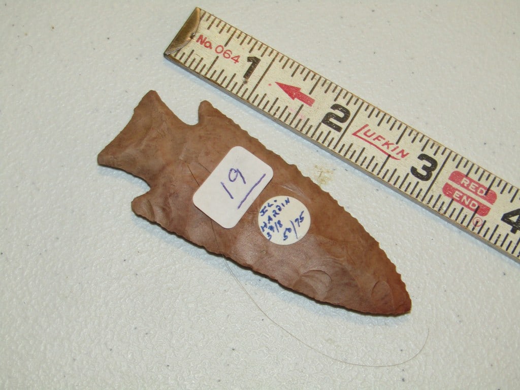 Point: 3 1/8" Hardin point, Illinois, Cook collection, not examined for coa