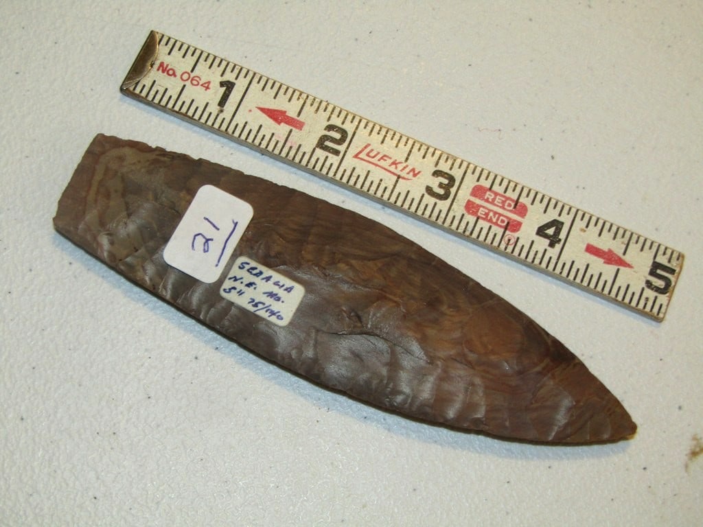Point: Large 5" dark colored Sedalia point, Cook collection, not examined for coa