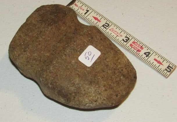 Axe: 4 1/2" full grooved stone axe, not examined for coa, Cook collection
