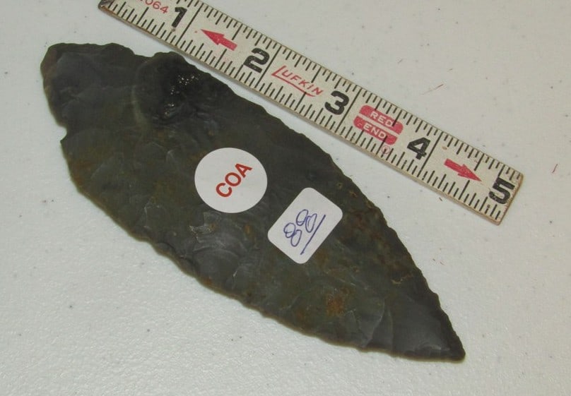 COA point: Anderson coa large 5 7/16" Turkey tail point, Ohio