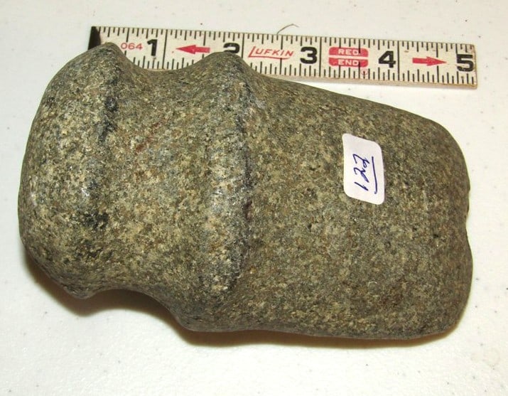Axe: 4 7/8" axe, full grooved, not examined for coa