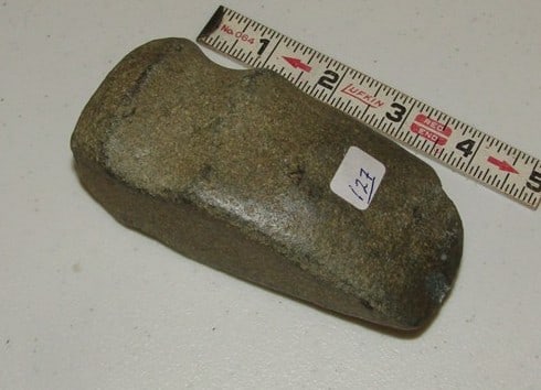 Axe: 4 3/4" axe, 3/4 groove, Lamp collection, not examined for coa