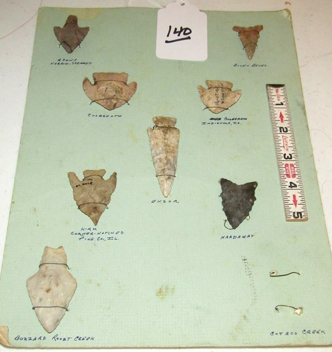8 points: Display card with 8 points and information, Cook collection, not examined for coa