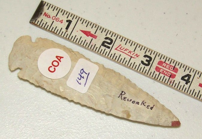 COA point: Motley coa 4 3/16" Dovetail, restored, Missouri