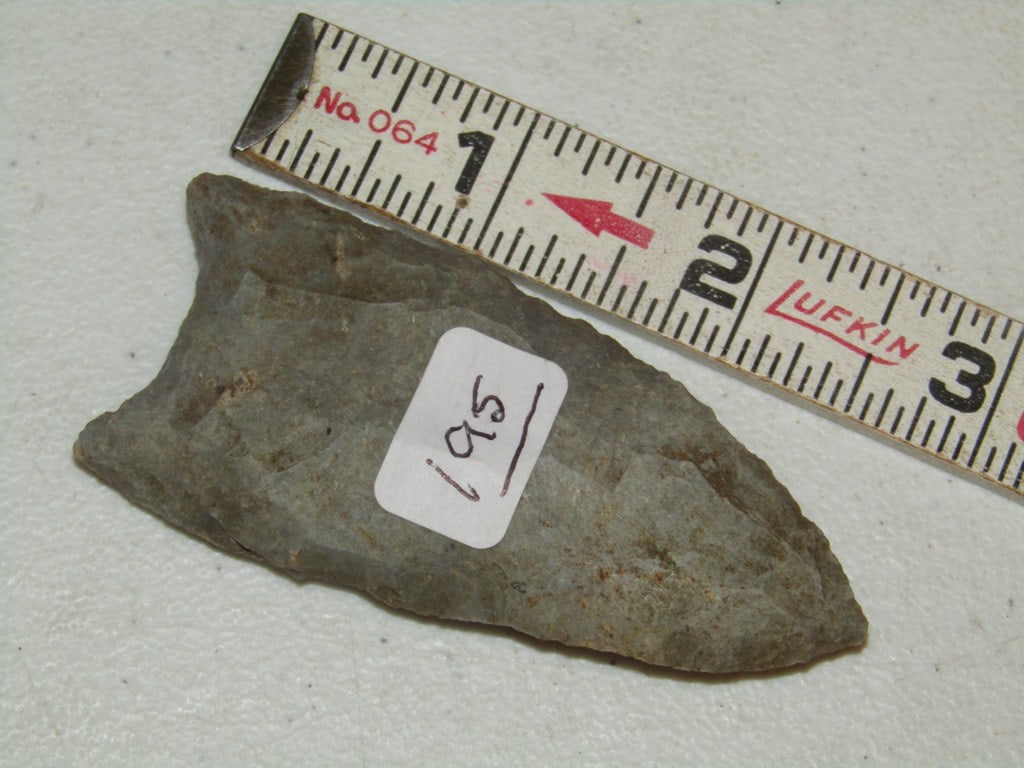 Point: 3" Clovis point, Cook collection, not examined for coa
