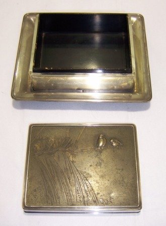 Early Japanese Shibuichi Box & Tray - 2