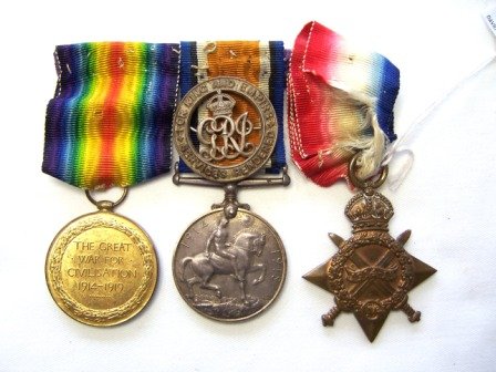 Bar of 3 WWI Medals