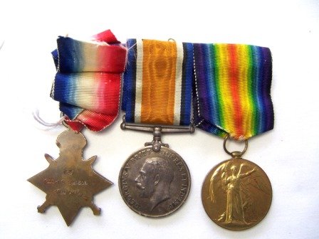 Bar of 3 WWI Medals - 2