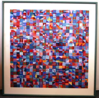 SLATTERY, David (b.1955) Boxes, 1993.: SLATTERY, David (b.1955) Boxes, 1993. Acrylic 121x121cm