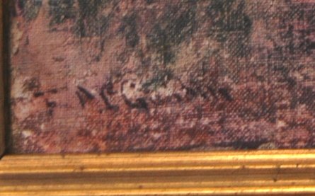 F McCubbin Two Nudes in Pastoral Landscape Oil  - 3