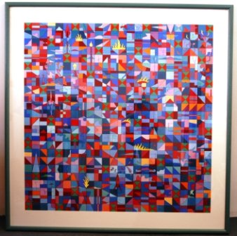 SLATTERY, David (b.1955) Boxes, 1993. Acrylic: SLATTERY, David (b.1955) Boxes, 1993. Acrylic 121x121cm