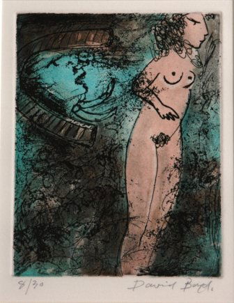 BOYD, David (b.1924) Nude Coloured Etching 8/30: BOYD, David (b.1924) Nude Coloured Etching 8/30 23x17 cm