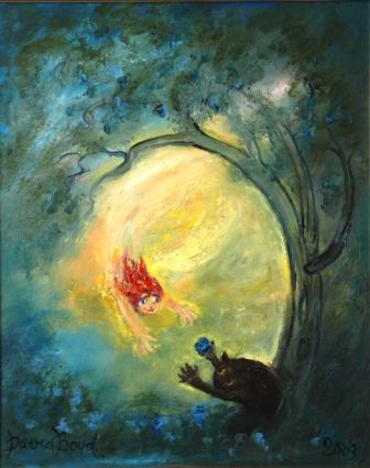 BOYD, David (b.1924) "Wombat Enticing Euro: BOYD, David (b.1924) "Wombat Enticing Europa," 2003. Oil on Board 75x60cm