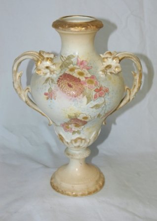 Early German Royal Bonn Double Handled Vase. Gilt & 