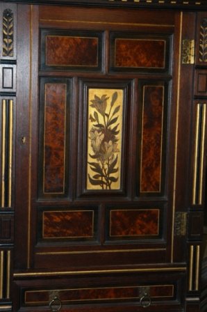 Victorian Gillow & Co Aesthetic Movement Cabinet. W - 10
