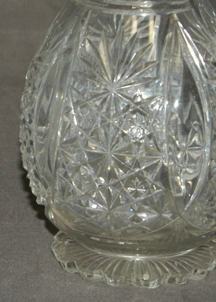 4 Matching Pieces Fancy Cut Crystal. 2 jugs & 2 dec - 6