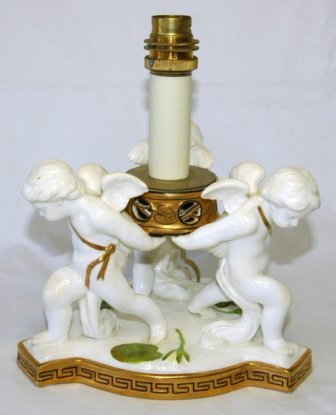 Pair Moore Bros Table Lamps in the form of 3 Cheru - 3