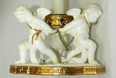 Pair Moore Bros Table Lamps in the form of 3 Cheru - 4