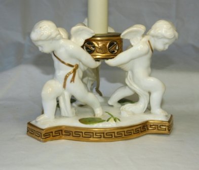Pair Moore Bros Table Lamps in the form of 3 Cheru - 7