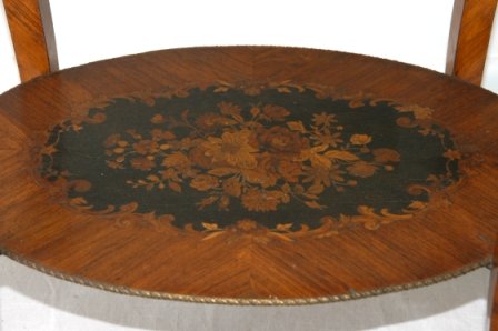 European Walnut Veneer Champagne Stand. Marquetry - 2