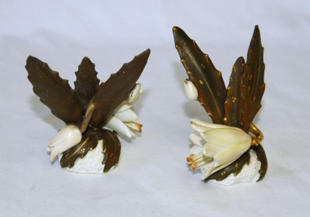 3 Pieces Moore Bros Porcelain. Bowl & 2 ornaments  - 3