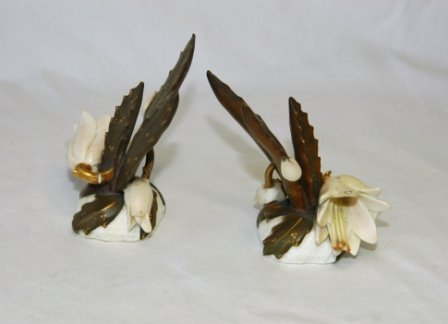 3 Pieces Moore Bros Porcelain. Bowl & 2 ornaments  - 4