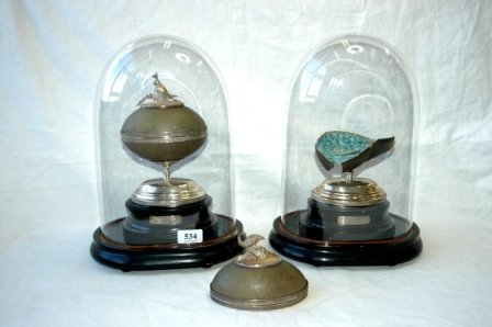 Pair Colonial Australian Sterling Silver Mounted