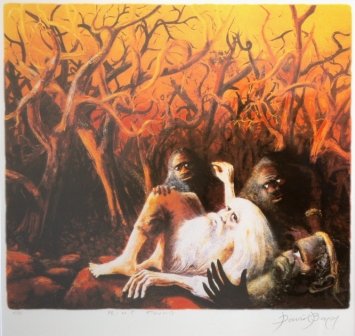 BOYD, David (b.1924) "King Found" S/Print A/P: BOYD, David (b.1924) "King Found" S/Print A/P 51x58cm