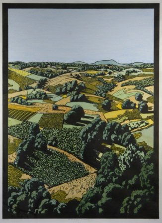 PRESTON, David (b.1948) 'View from the Terrace at: PRESTON, David (b.1948) 'View from the Terrace at Rosebank' Linocut A/P 97x71cm