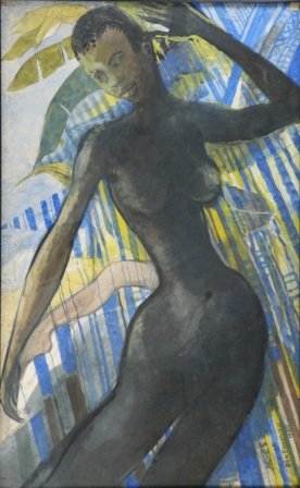 ENWONWU, Ben (1921-1994) 'Nudes,' 1988. Gouache 1