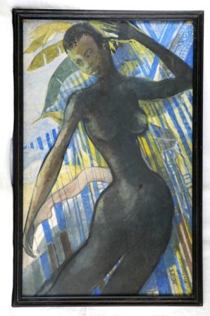 ENWONWU, Ben (1921-1994) 'Nudes,' 1988. Gouache 1 - 2