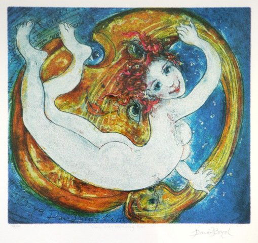 BOYD, David (b.1924) 'Frolic with the Living Bass: BOYD, David (b.1924) 'Frolic with the Living Bass.' Silkscreen 34/50 51x57cm