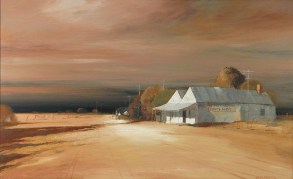 PARKER, Colin (b.1941) 'Landscape Near Hay, Weste: PARKER, Colin (b.1941) 'Landscape Near Hay, Western NSW.' Oil on Board 60x98cm