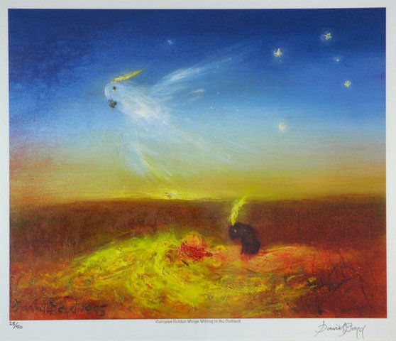 BOYD, David (b.1924) 'Europa Golden Wings Wilting: BOYD, David (b.1924) 'Europa Golden Wings Wilting in the Outback.' Giclee Print 28/50 45.5x55.5cm