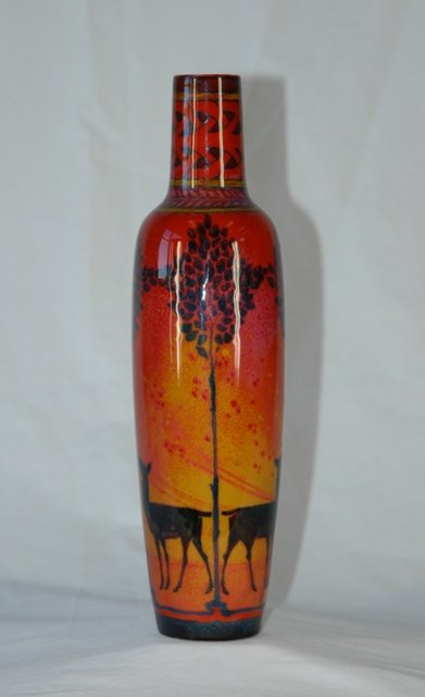 Royal Doulton Sung Flambe Vase. Signed Noke. Bot - 2