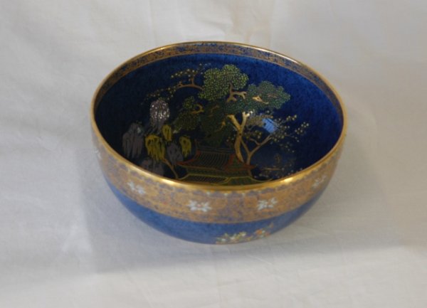 Early Carlton Ware Blue & Gilt Bowl. Enamelled Pa