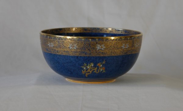 Early Carlton Ware Blue & Gilt Bowl. Enamelled Pa - 2