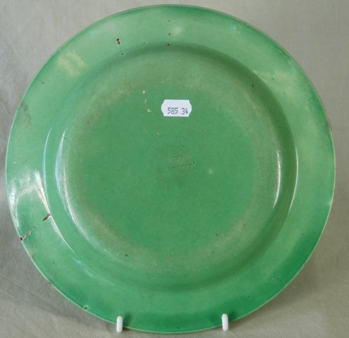 European C19th Tin Glaze Plate. Transfer satiric - 2