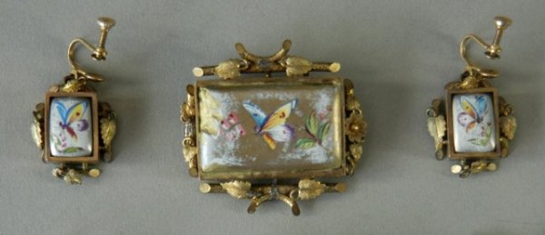 2 Early Italianate Brooch & Earrings Sets. Matchin - 3