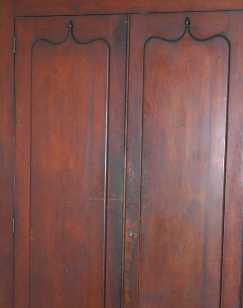 c.1860's Hoop Pine Cupboard. Original finish with - 3