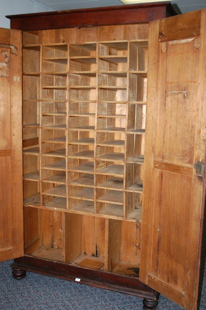 c.1860's Hoop Pine Cupboard. Original finish with - 4