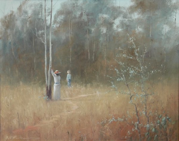 VAN GENNIP, Ron 'Evening Visitors' Oil on Board 5