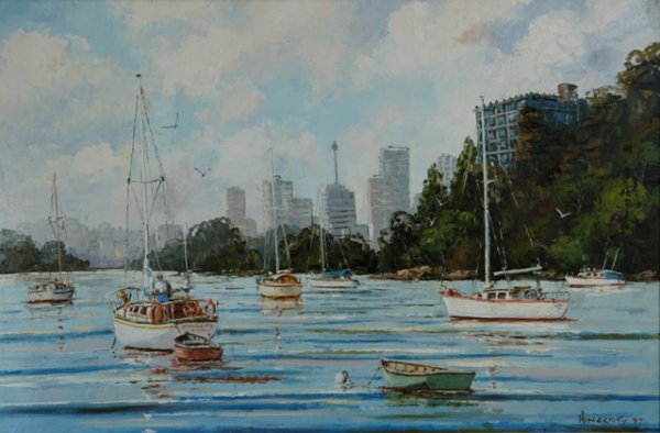 HINGERTY, John (b. 1930) 'Careening Cove, Sydney'