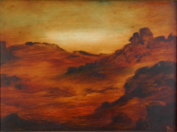 HART, Pro (1928-2006) 'Rocky Landscape, Sunset,'