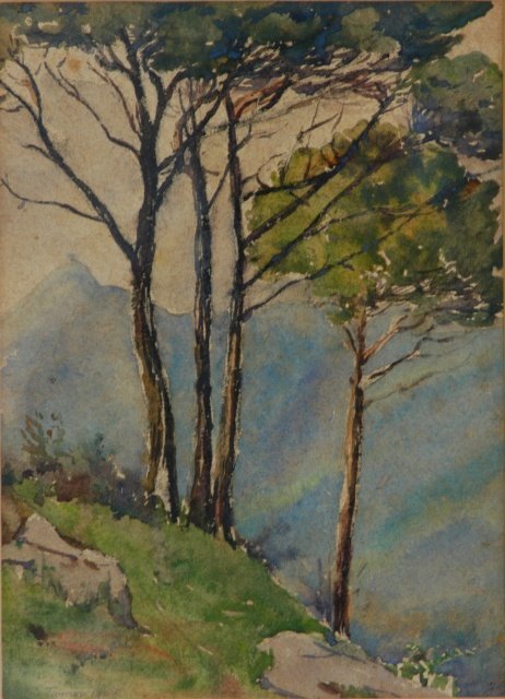 TURNER, E J Mountain View, 1909. W/Clr 27x19cm