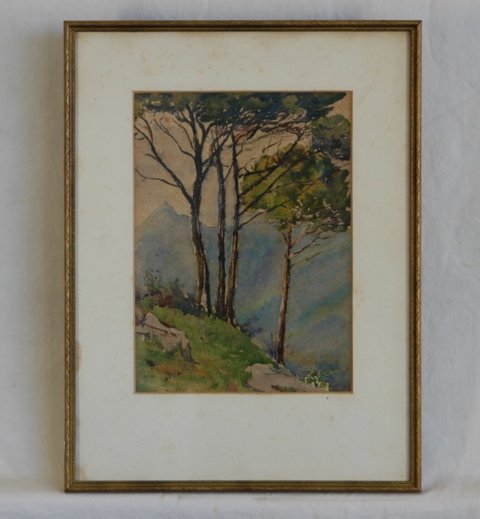 TURNER, E J Mountain View, 1909. W/Clr 27x19cm - 2