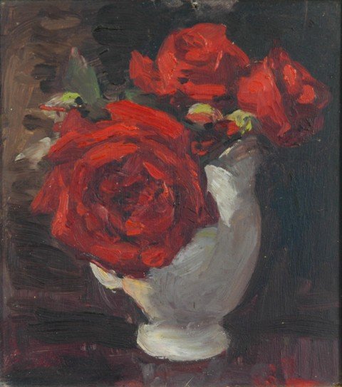 EDGECOMBE, Henry (1881-?) Floral Study with White