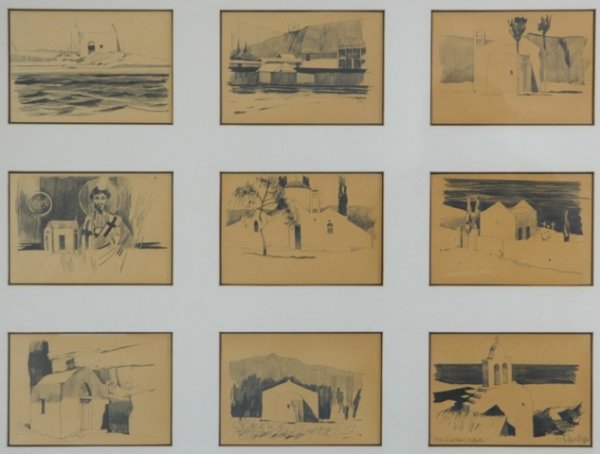 OLDFIELD, Alan (b.1943) 'Nine Cretan Chapels,' 19